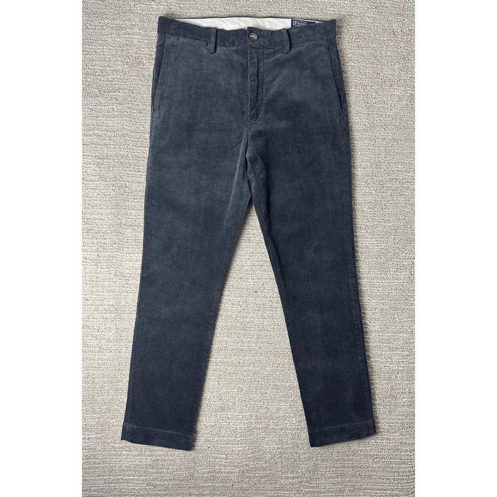 Polo Ralph Lauren Slim Fit Corduroy Pants Mens 30x30 Charcoal Gray Stretch